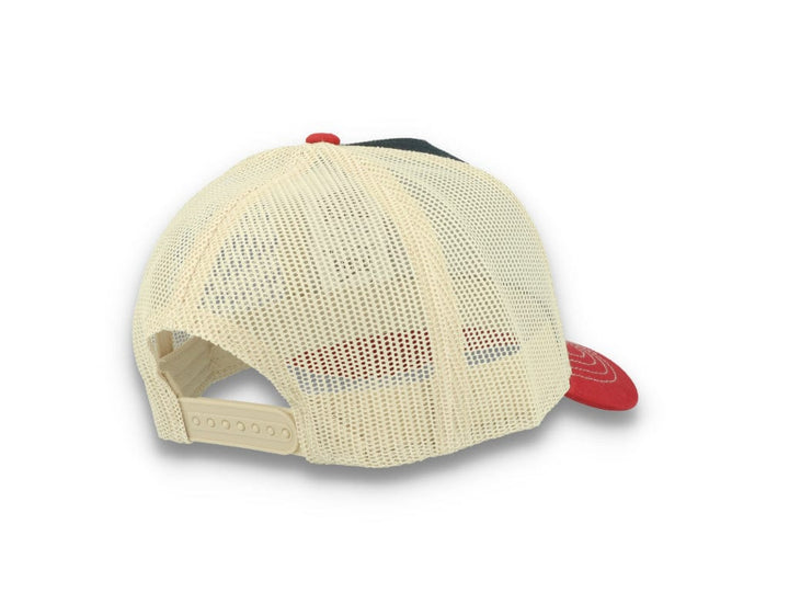 Trucker Cap Navy/Burgundy/Beige Atlantis Rapper Canvas - LOKK