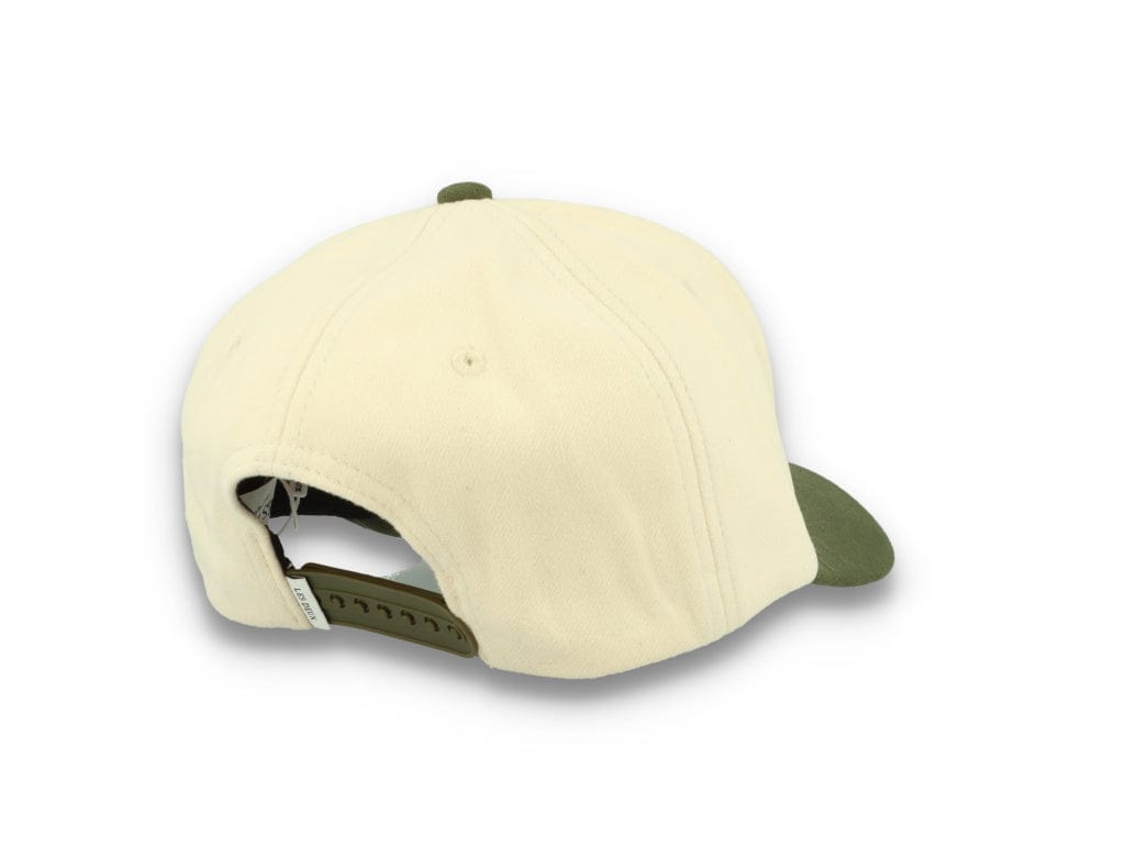 Contrast Baseball Cap Ivory/Olive Night - LOKK