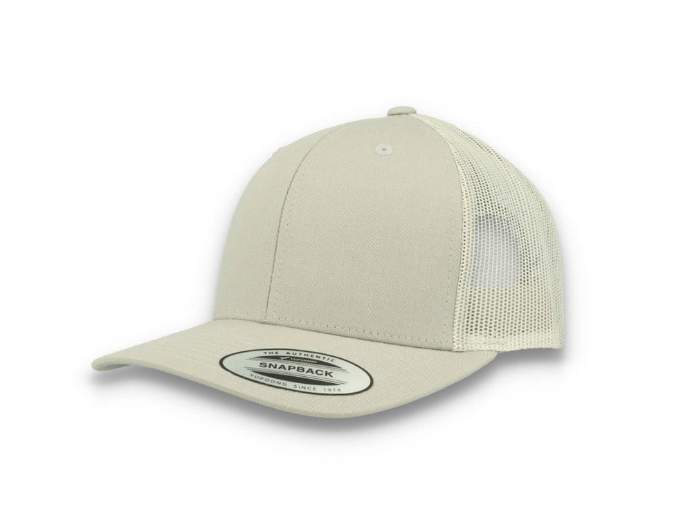 Silver Grey Trucker Cap Retro - Yupoong 6606 - LOKK