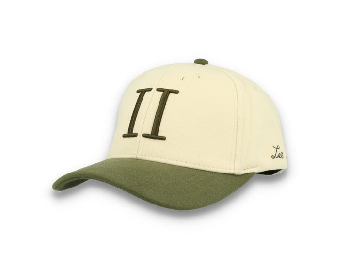 Contrast Baseball Cap Ivory/Olive Night - LOKK