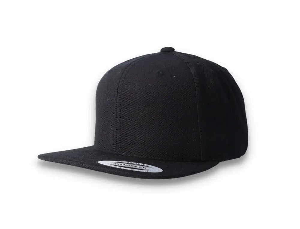 Black/Black Snapback Cap - Yupoong 6089M - LOKK