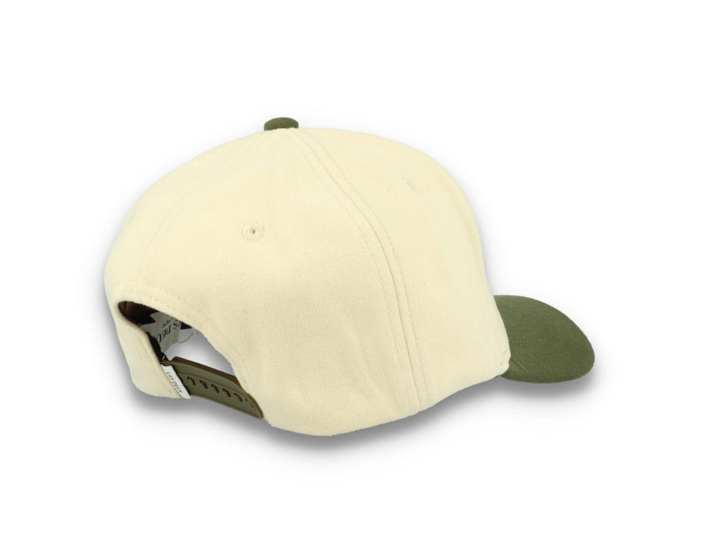 Contrast Baseball Cap Ivory/Olive Night - LOKK