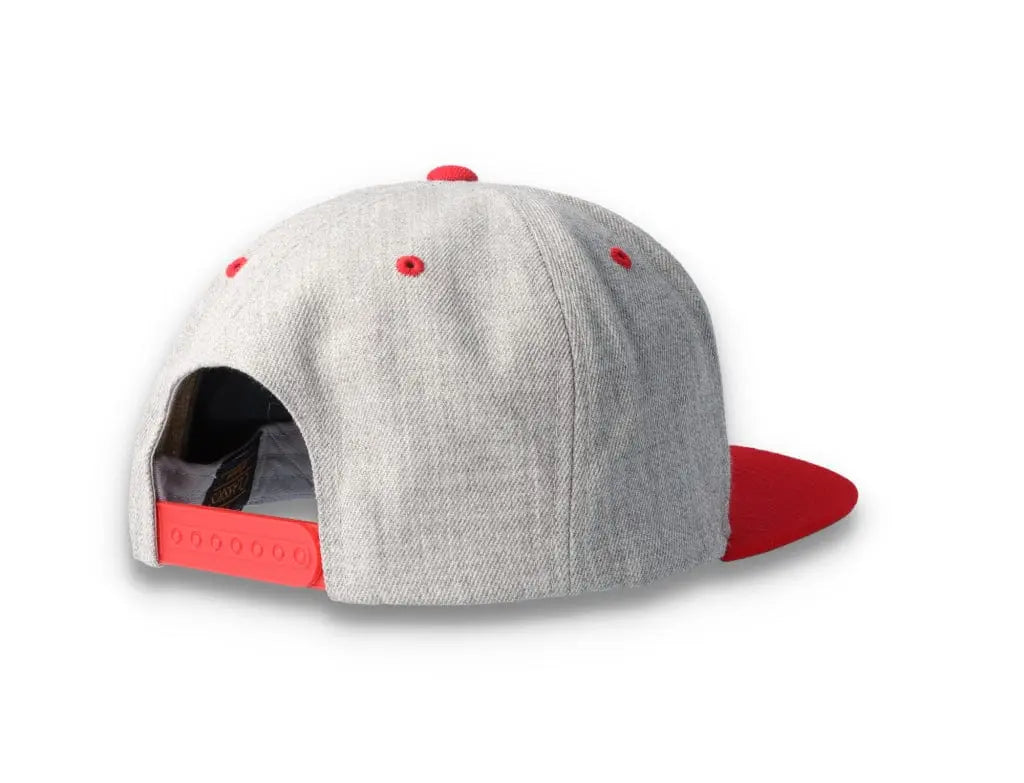 Yupoong Classic Snapback 6089MT Heather Grey/Red - LOKK