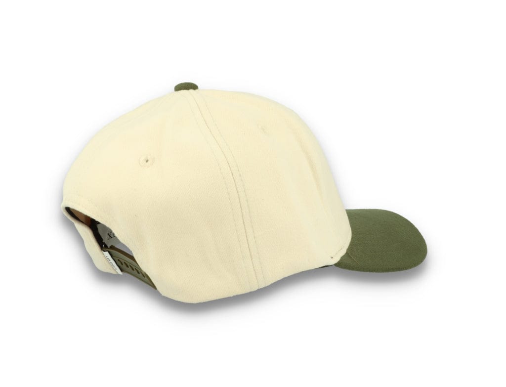 Contrast Baseball Cap Ivory/Olive Night - LOKK