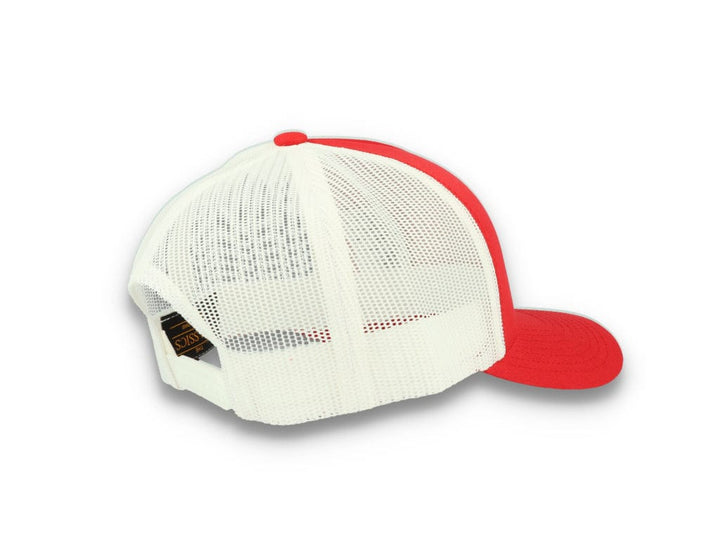 Trucker Cap Red/White 5-Panel Retro Trucker 2-Tone 6506T - LOKK