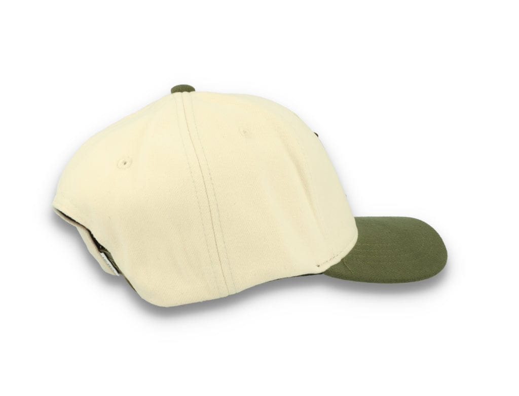 Contrast Baseball Cap Ivory/Olive Night - LOKK
