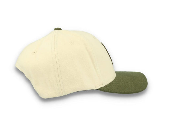 Contrast Baseball Cap Ivory/Olive Night - LOKK