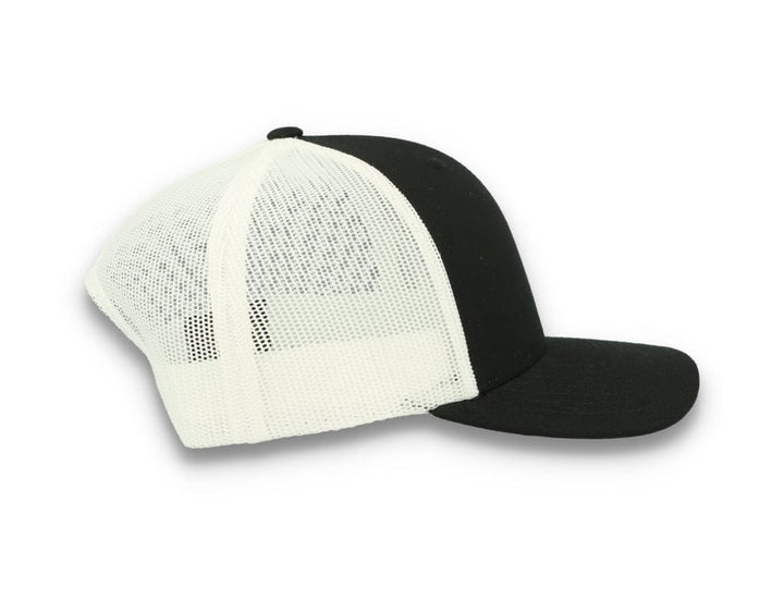 Black Trucker Cap w/ White Mesh Retro - Yupoong 6606T - LOKK