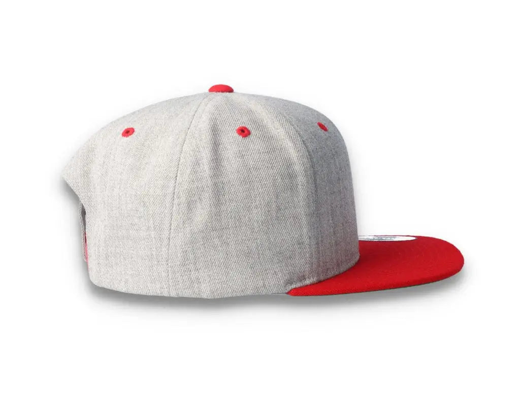 Yupoong Classic Snapback 6089MT Heather Grey/Red - LOKK