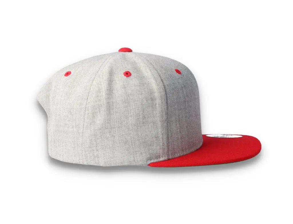 Yupoong Classic Snapback 6089MT Heather Grey/Red - LOKK