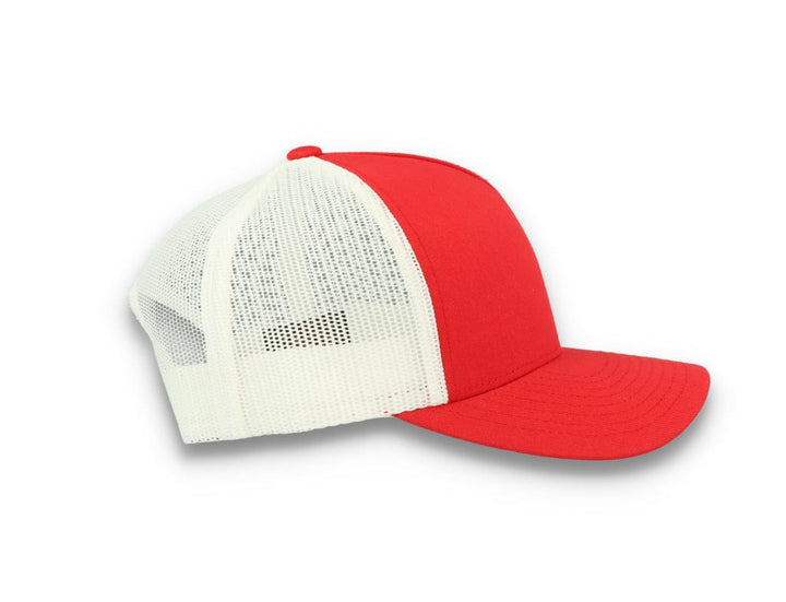 Trucker Cap Red/White 5-Panel Retro Trucker 2-Tone 6506T - LOKK