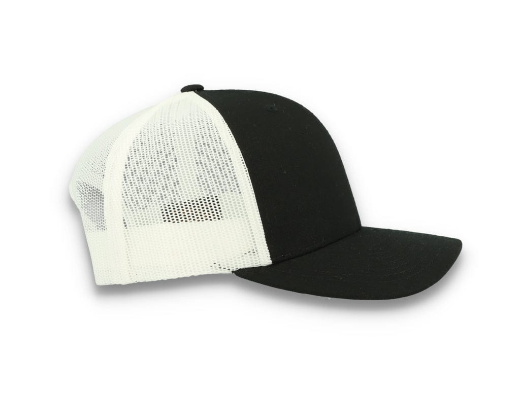 Black Trucker Cap w/ White Mesh Retro - Yupoong 6606T - LOKK