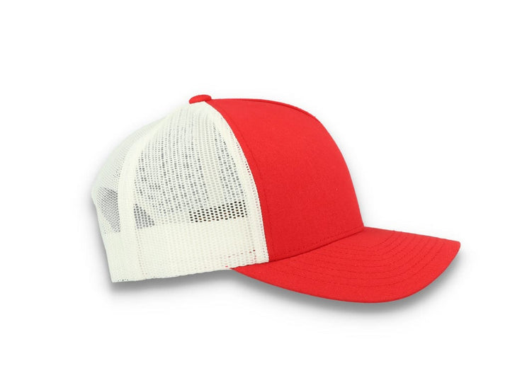 Trucker Cap Red/White 5-Panel Retro Trucker 2-Tone 6506T - LOKK