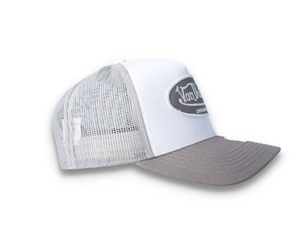 Von Dutch Trucker Cap Boston Cotton Twill White/Grey - LOKK