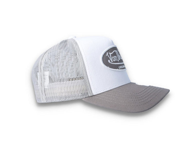 Von Dutch Trucker Cap Boston Cotton Twill White/Grey - LOKK