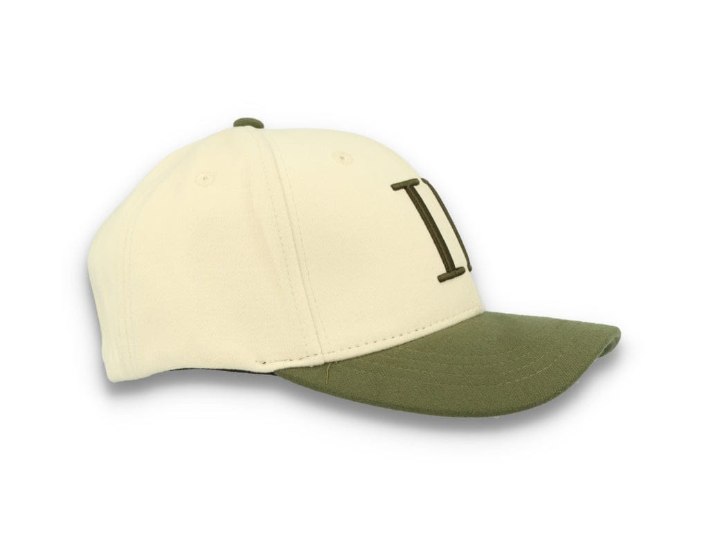 Contrast Baseball Cap Ivory/Olive Night - LOKK