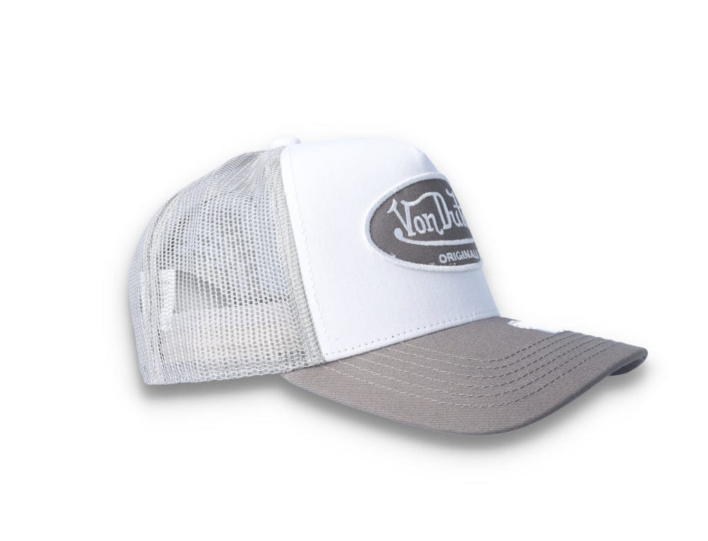 Von Dutch Trucker Cap Boston Cotton Twill White/Grey - LOKK