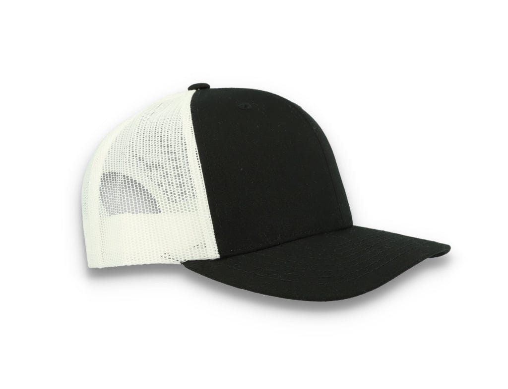 Black Trucker Cap w/ White Mesh Retro - Yupoong 6606T - LOKK