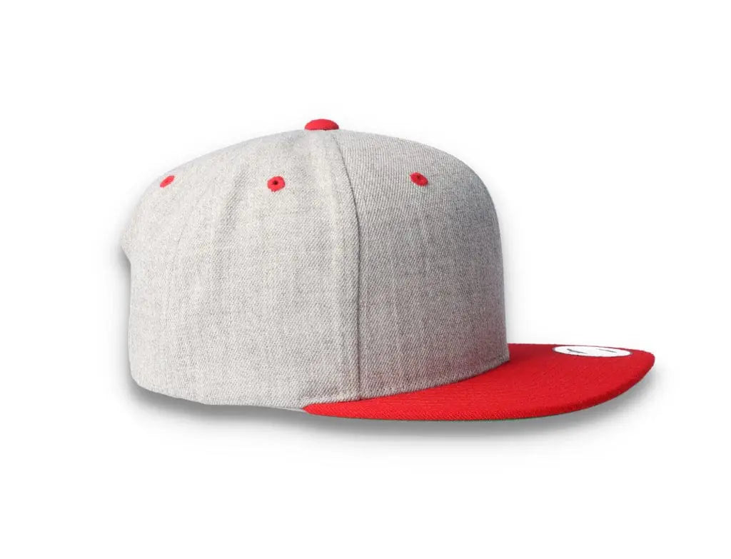 Yupoong Classic Snapback 6089MT Heather Grey/Red - LOKK