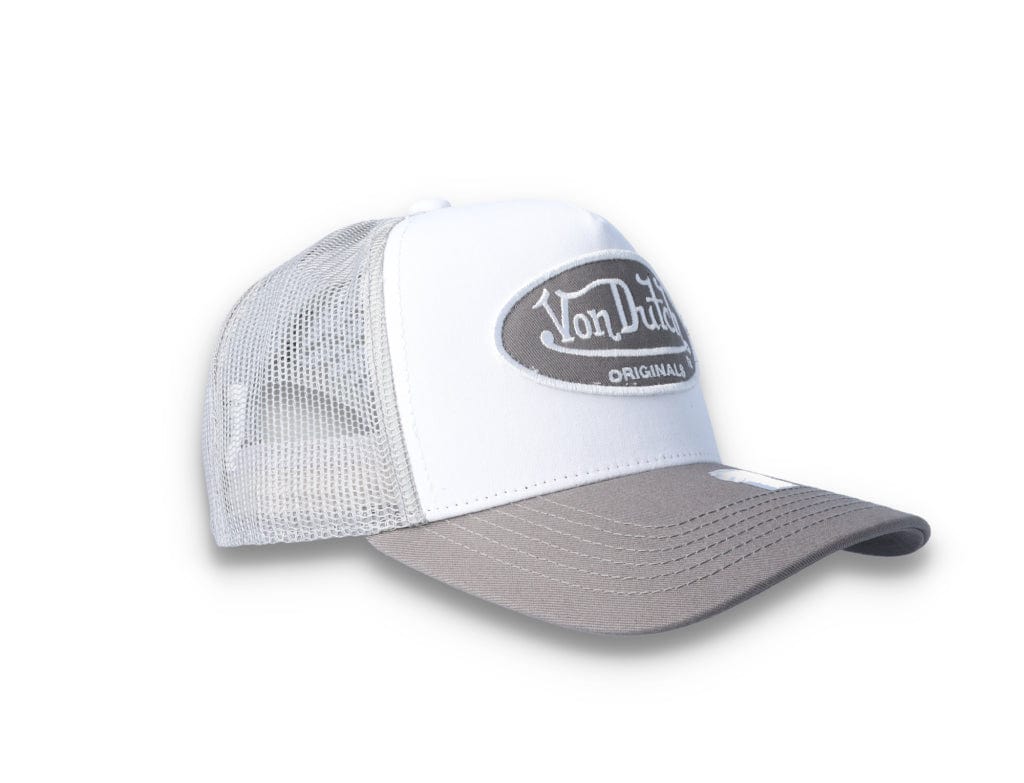 Von Dutch Trucker Cap Boston Cotton Twill White/Grey - LOKK