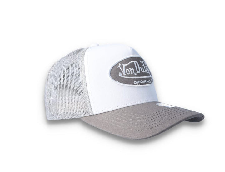 Von Dutch Trucker Cap Boston Cotton Twill White/Grey - LOKK