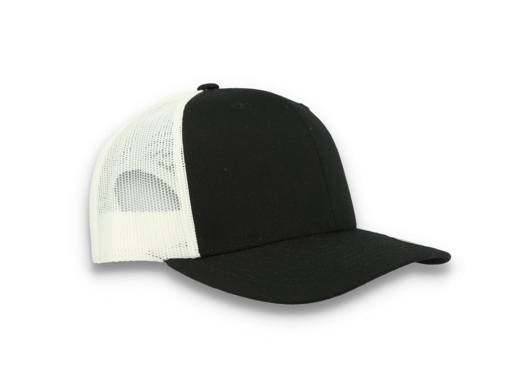 Black Trucker Cap w/ White Mesh Retro - Yupoong 6606T - LOKK