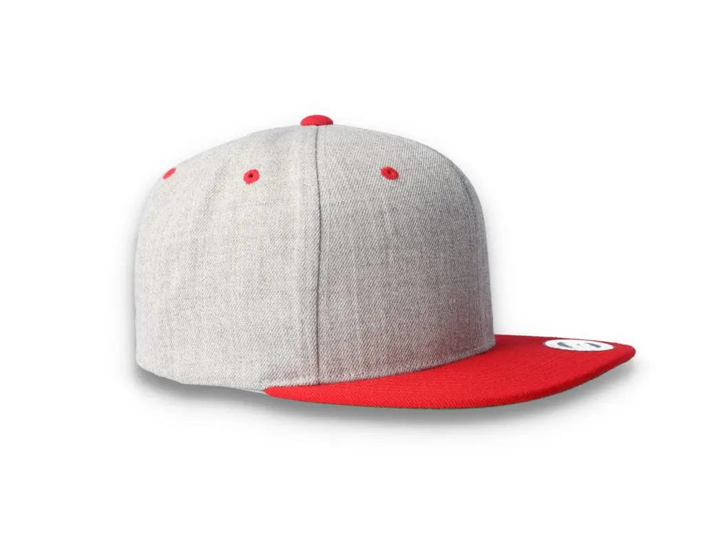 Yupoong Classic Snapback 6089MT Heather Grey/Red - LOKK