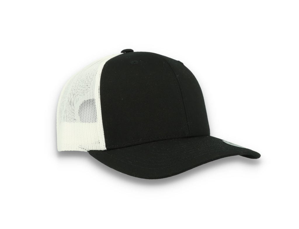 Black Trucker Cap w/ White Mesh Retro - Yupoong 6606T - LOKK