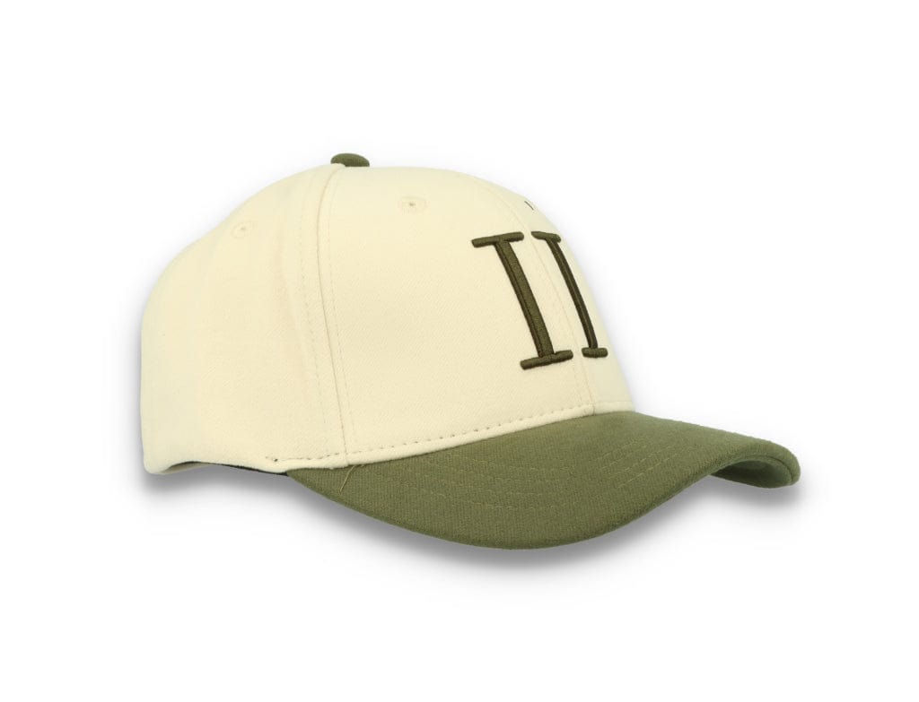 Contrast Baseball Cap Ivory/Olive Night - LOKK
