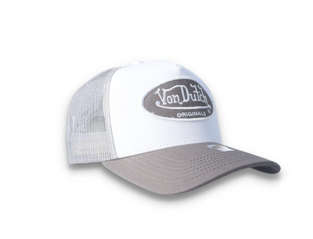 Von Dutch Trucker Cap Boston Cotton Twill White/Grey - LOKK