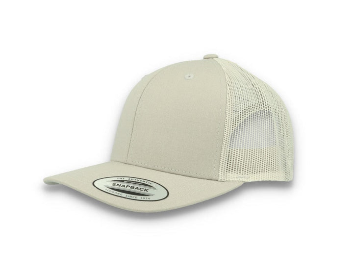 Silver Grey Trucker Cap Retro - Yupoong 6606 - LOKK