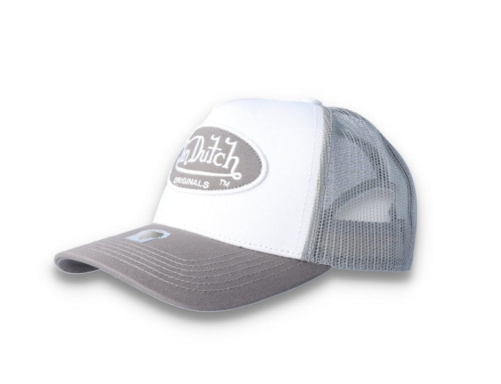 Von Dutch Trucker Cap Boston Cotton Twill White/Grey - LOKK