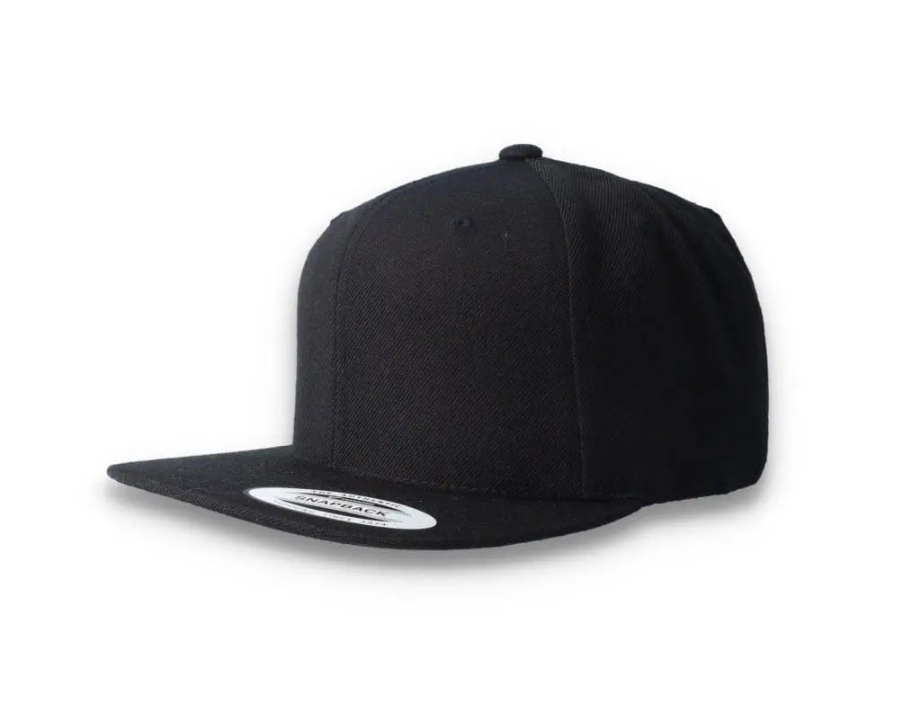 Black/Black Snapback Cap - Yupoong 6089M - LOKK