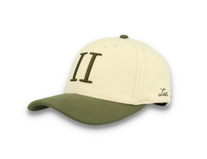 Contrast Baseball Cap Ivory/Olive Night - LOKK