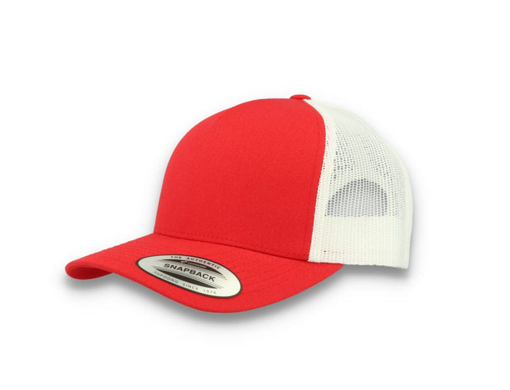 Trucker Cap Red/White 5-Panel Retro Trucker 2-Tone 6506T - LOKK