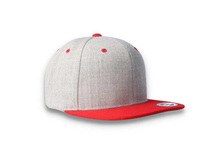 Yupoong Classic Snapback 6089MT Heather Grey/Red - LOKK