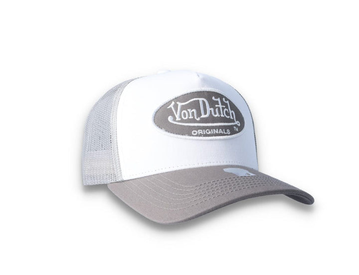 Von Dutch Trucker Cap Boston Cotton Twill White/Grey - LOKK