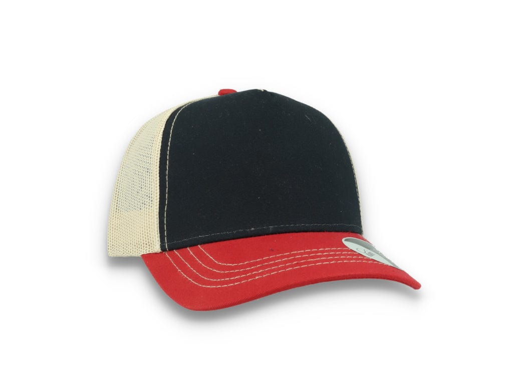 Trucker Cap Navy/Burgundy/Beige Atlantis Rapper Canvas - LOKK