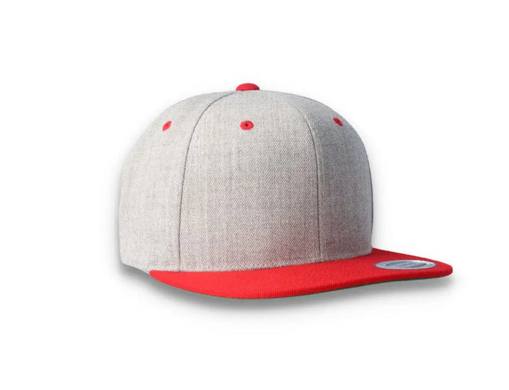 Yupoong Classic Snapback 6089MT Heather Grey/Red - LOKK