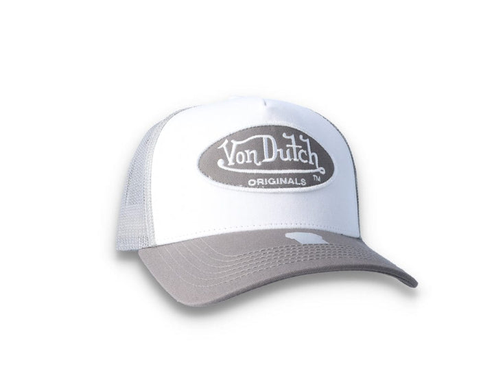 Von Dutch Trucker Cap Boston Cotton Twill White/Grey - LOKK