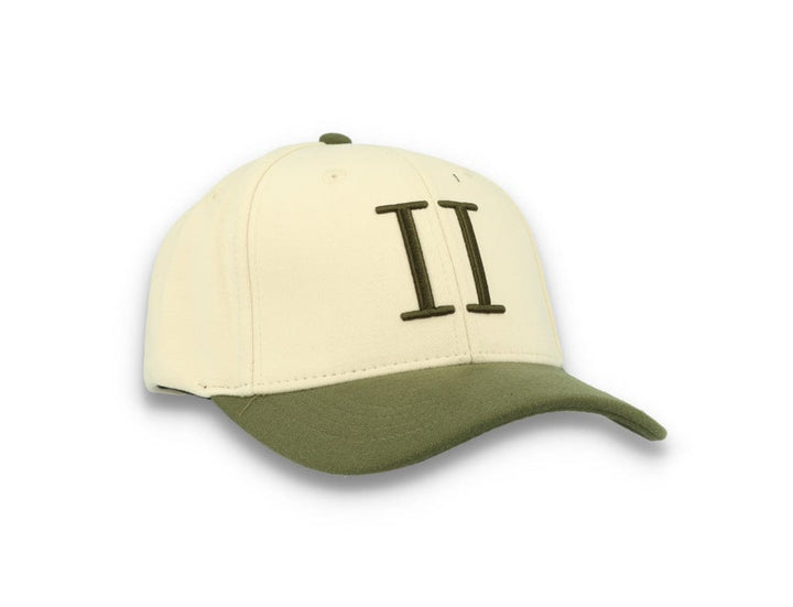 Contrast Baseball Cap Ivory/Olive Night - LOKK