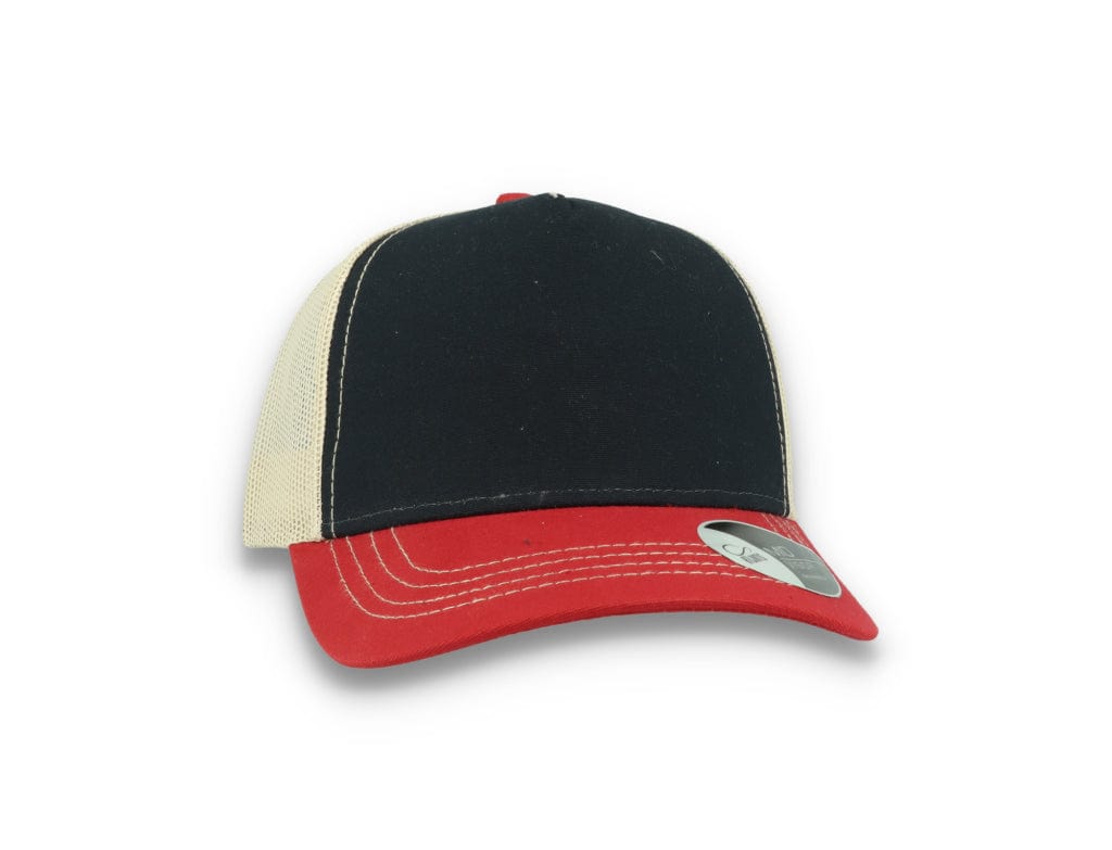 Trucker Cap Navy/Burgundy/Beige Atlantis Rapper Canvas - LOKK