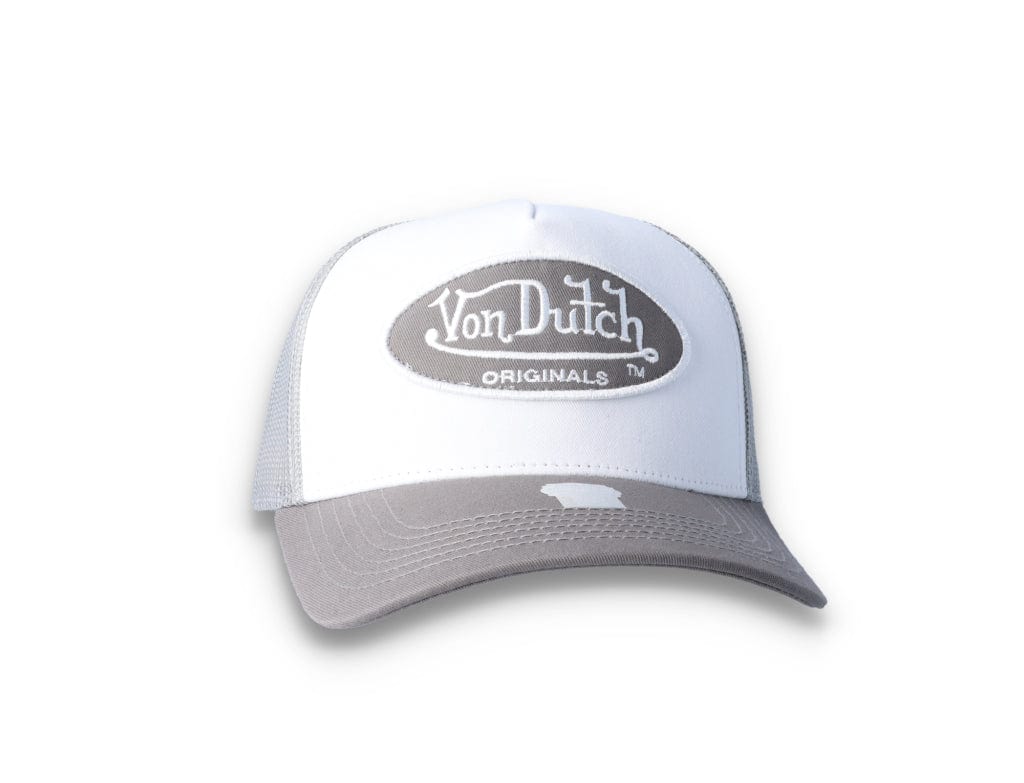 Von Dutch Trucker Cap Boston Cotton Twill White/Grey - LOKK