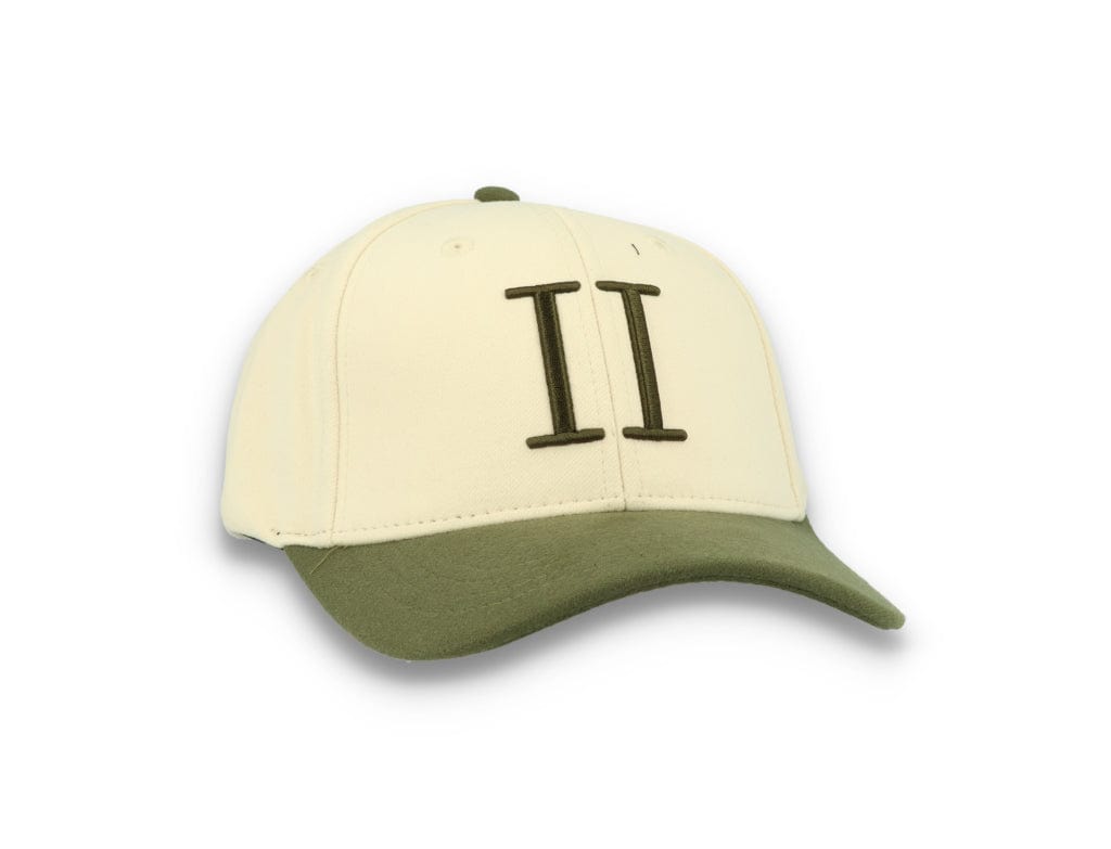 Contrast Baseball Cap Ivory/Olive Night - LOKK