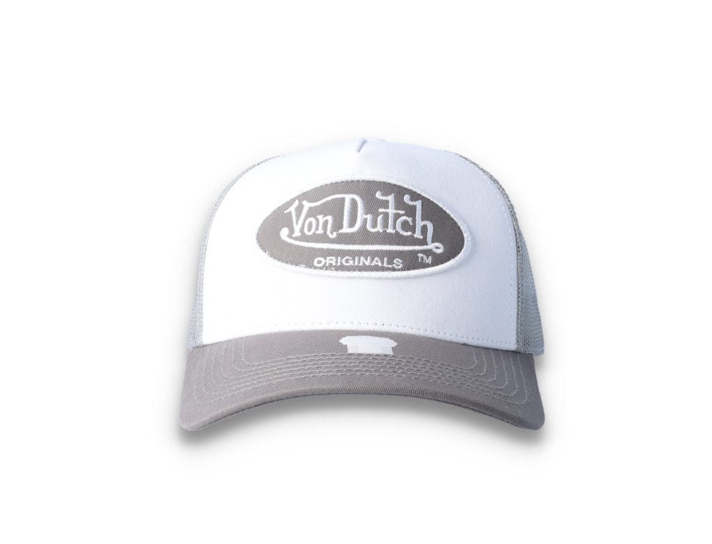 Von Dutch Trucker Cap Boston Cotton Twill White/Grey - LOKK