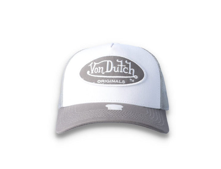 Von Dutch Trucker Cap Boston Cotton Twill White/Grey - LOKK