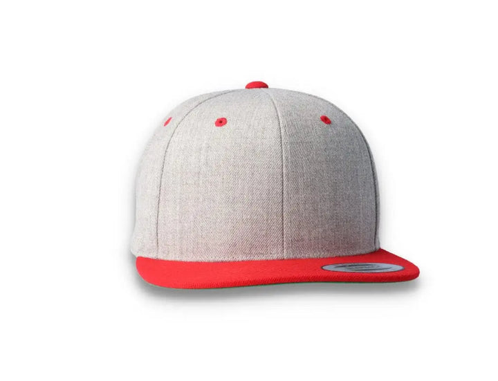 Yupoong Classic Snapback 6089MT Heather Grey/Red - LOKK