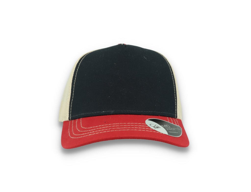 Trucker Cap Navy/Burgundy/Beige Atlantis Rapper Canvas - LOKK