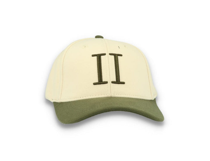 Contrast Baseball Cap Ivory/Olive Night - LOKK