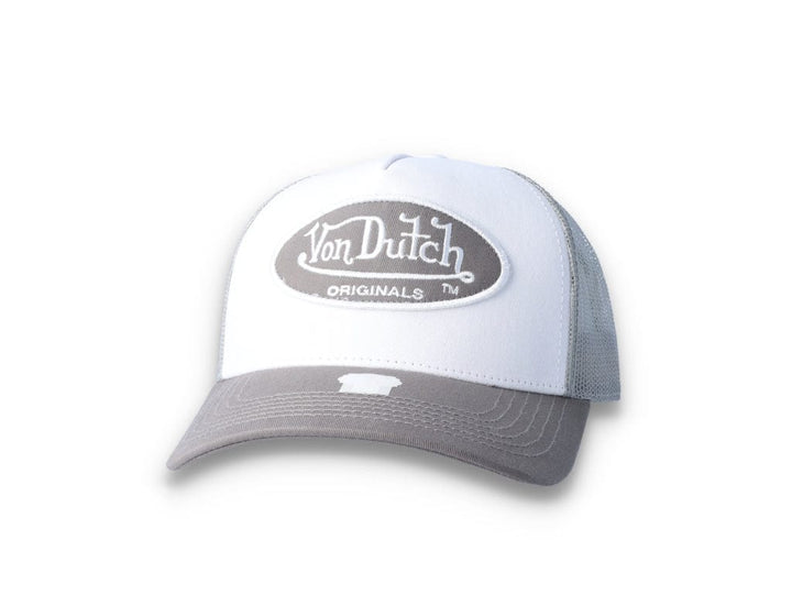 Von Dutch Trucker Cap Boston Cotton Twill White/Grey - LOKK